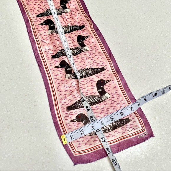 Rare Eleanor Paine Loon Printed vintage Scarf /wrap made in Japan w nature feel - Picture 11 of 14